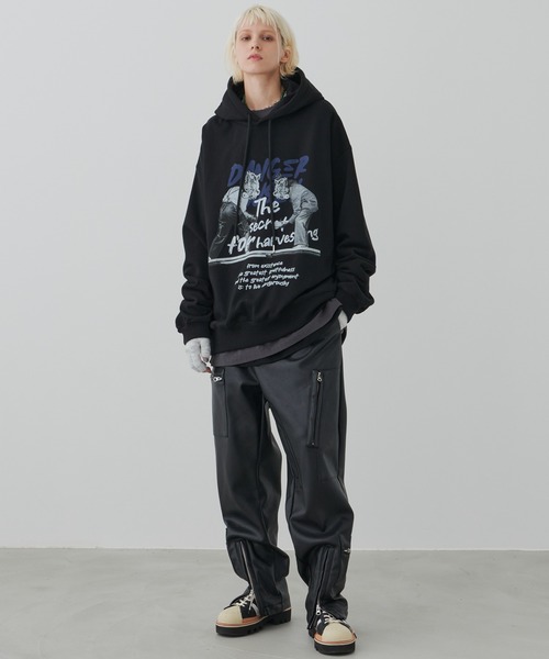 「AIVER」 プルオーバーパーカー SMALL レンガ メンズ_画像5