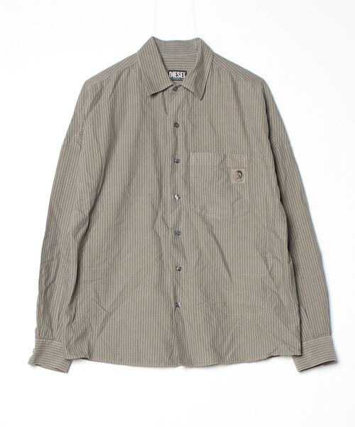 DIESEL グレー 長袖シャツ DIESEL（ディーゼル） 長袖シャツ X-SMALL グレー系その他 メンズ