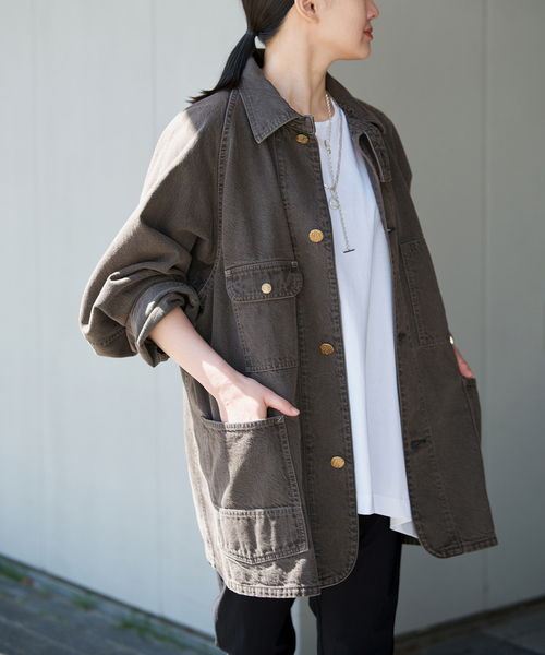 カバーオール N＆W Brown Denim 別注 カバーオール レディースの画像