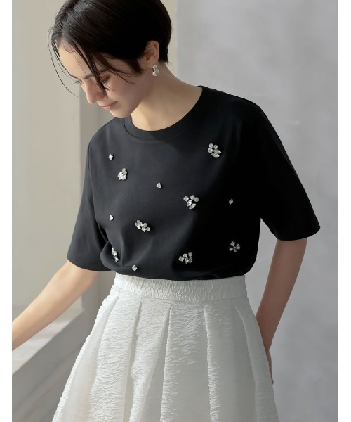 「MEISM」 半袖Tシャツ MEDIUM ブラック レディース_画像3