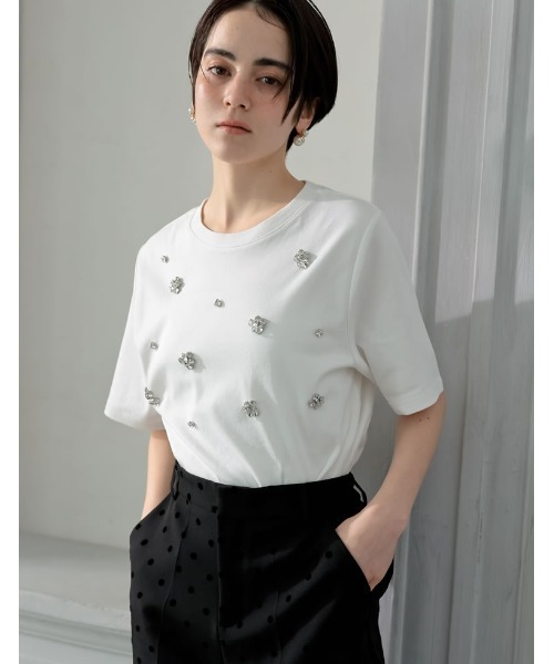 「MEISM」 半袖Tシャツ MEDIUM ブラック レディース_画像8