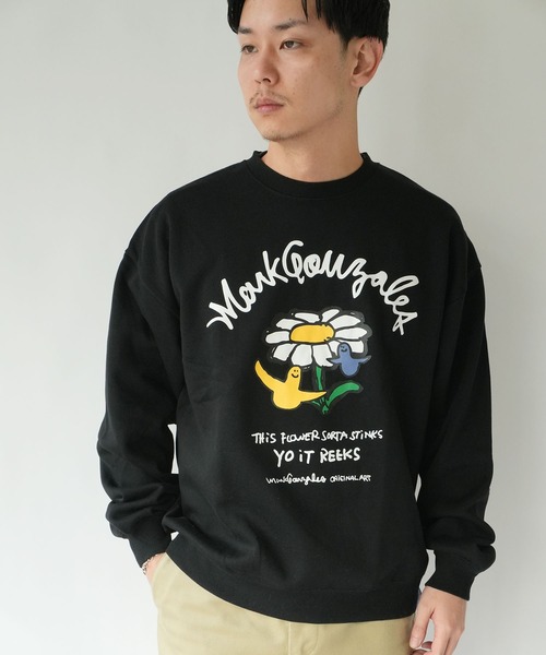 RiNc トレーナー スウェット 「 MARK GONZALES 」 フラワーアート