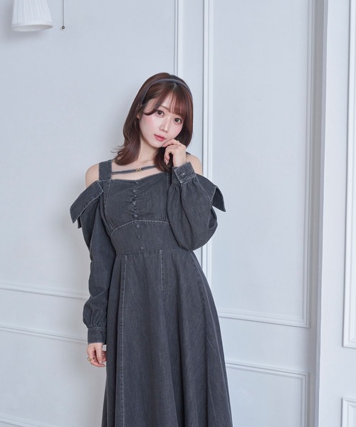 Rose Muse（ロゼミューズ） ワンピース Denim flare dress : ZOZOTOWN
