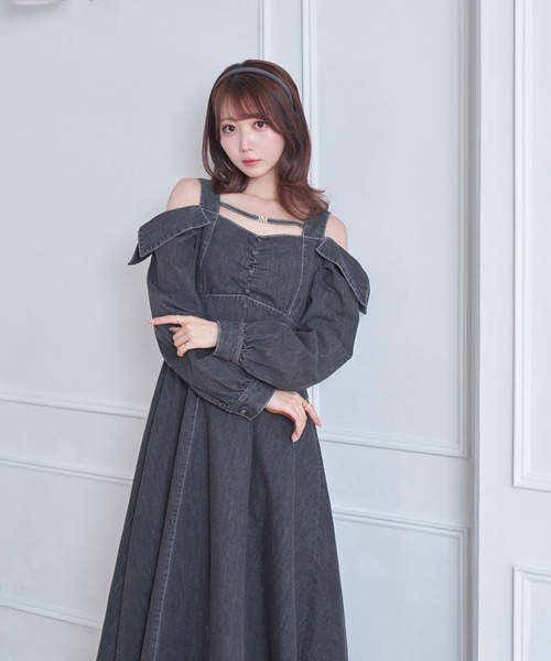 Rose Muse（ロゼミューズ） ワンピース Denim flare dress : ZOZOTOWN