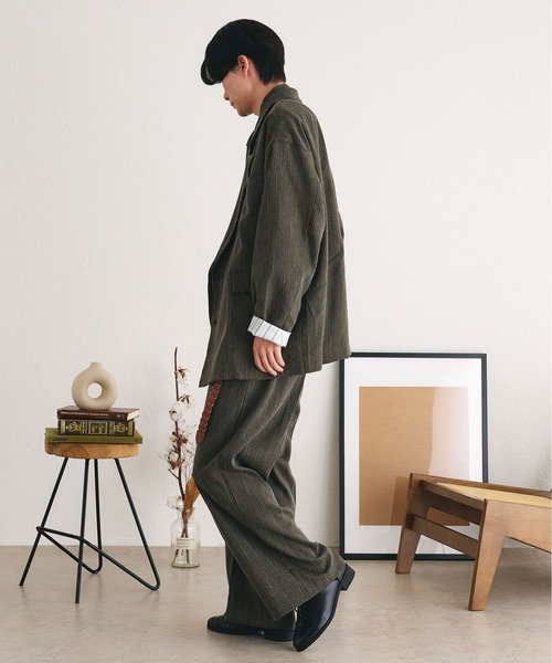 「epnok」 テーラードジャケット LARGE ブラウン メンズ_画像3