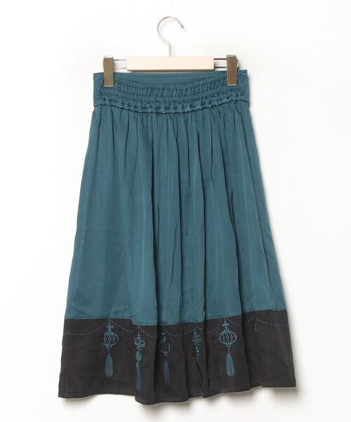 「axes femme POETIQUE」 フレアスカート MEDIUM ブルーグリーン レディース_画像2