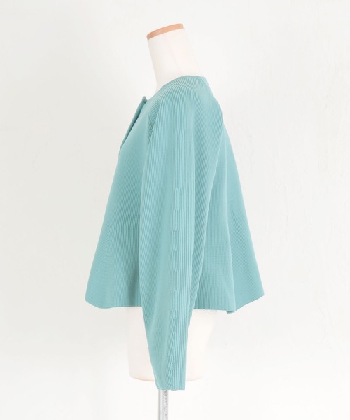 「titivate」 ニットカーディガン M グレイッシュベージュ レディース_画像7