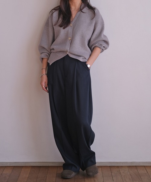 AKTEロングニットカーディガン新品タグ付き AKTE（アクテ） ワンピース ポロニットロングカーディガン : ZOZOTOWN