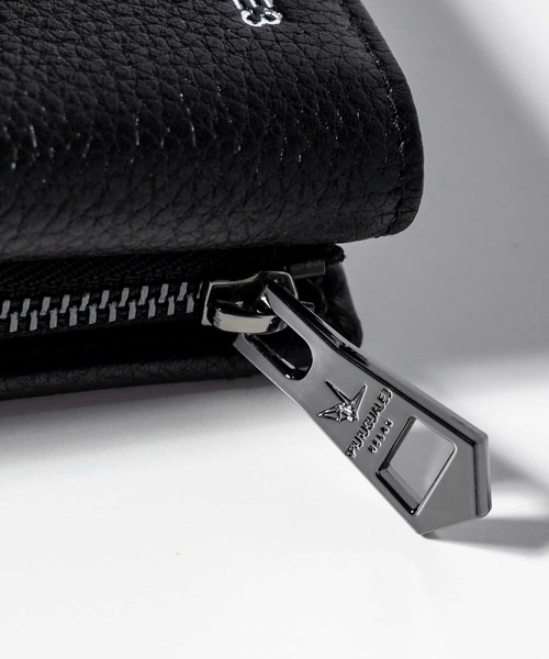 「1PIU1UGUALE3 RELAX 」 財布 ONE SIZE ブラック×ブラック メンズ_画像4