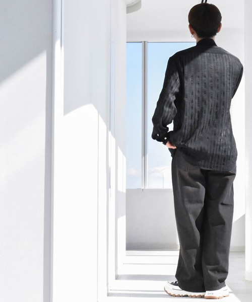 [Anytime Songs] [HALHAM] рубашка с длинным рукавом MEDIUM черный мужской 