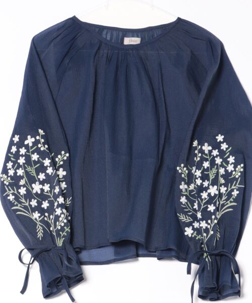 「flower」 長袖ブラウス FREE アイボリー レディース_画像3