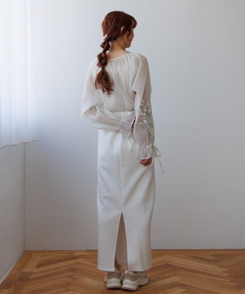 「flower」 長袖ブラウス FREE アイボリー レディース_画像8