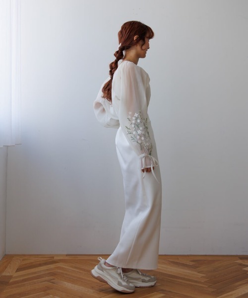 「flower」 長袖ブラウス FREE アイボリー レディース_画像9