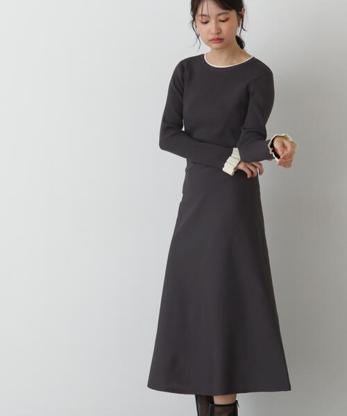 「N.（N. Natural Beauty Basic）」 ニットワンピース MEDIUM ライトベージュ レディース_画像3