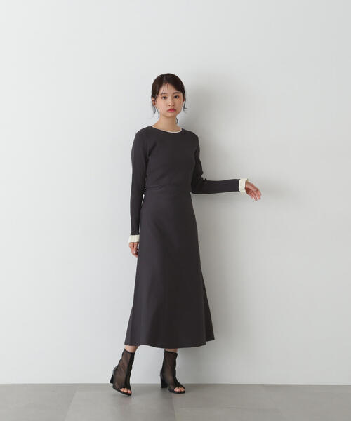 「N.（N. Natural Beauty Basic）」 ニットワンピース MEDIUM ライトベージュ レディース_画像4