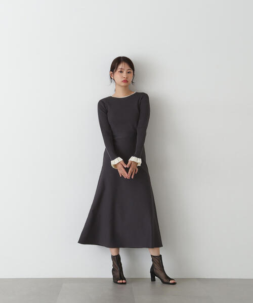 「N.（N. Natural Beauty Basic）」 ニットワンピース MEDIUM ライトベージュ レディース_画像5