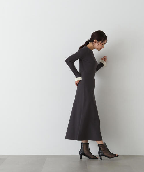 「N.（N. Natural Beauty Basic）」 ニットワンピース MEDIUM ライトベージュ レディース_画像6