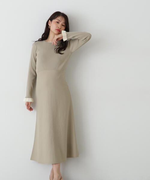 「N.（N. Natural Beauty Basic）」 ニットワンピース MEDIUM ライトベージュ レディース_画像9