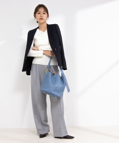 「NOLLEY'S Sophi」 ノーカラージャケット 38 ネイビー レディースの画像