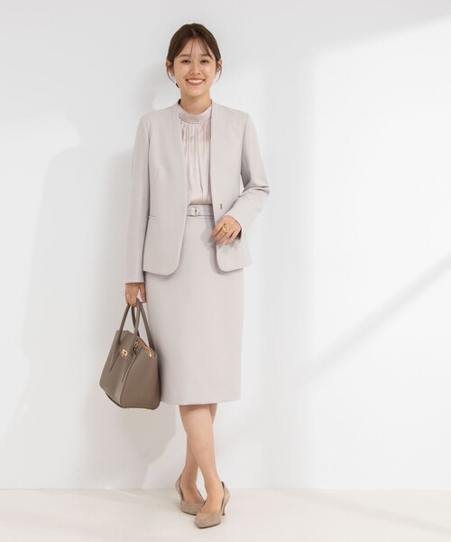 「NOLLEY'S Sophi」 ノーカラージャケット 38 ネイビー レディースの画像