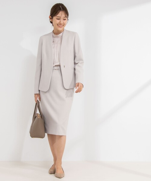 「NOLLEY'S Sophi」 ノーカラージャケット 38 ネイビー レディースの画像