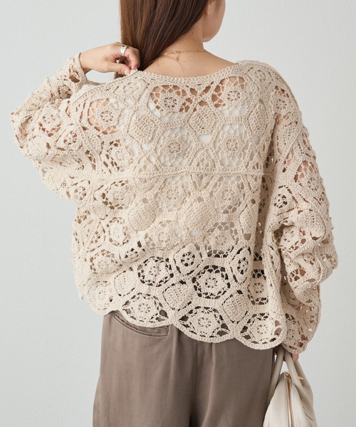 「PUAL CE CIN」 カーディガン FREE チャコールグレー レディース_画像3