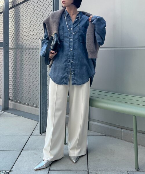 「Jena espace merveilleux」 イージーパンツ 2 チャコールグレー レディース_画像2