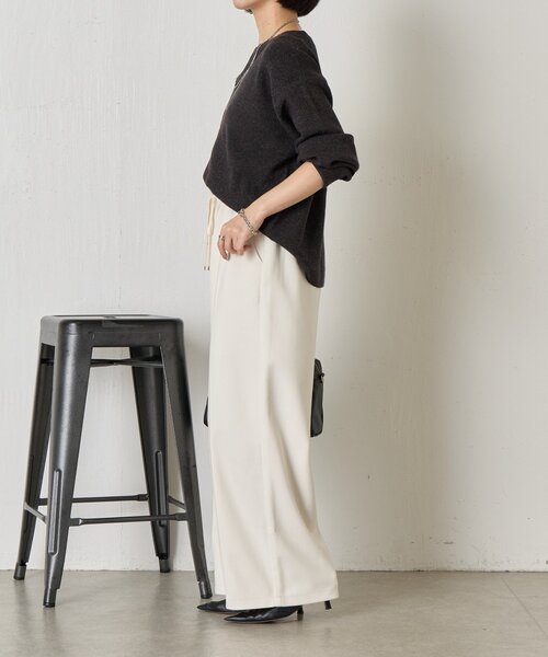 「Jena espace merveilleux」 イージーパンツ 2 チャコールグレー レディース_画像8