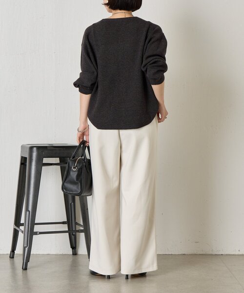 「Jena espace merveilleux」 イージーパンツ 2 チャコールグレー レディース_画像9