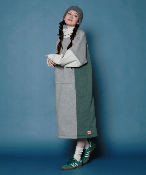 「KRIFF MAYER Lady's Collection」 長袖ワンピース MEDIUM グレー レディース_画像6