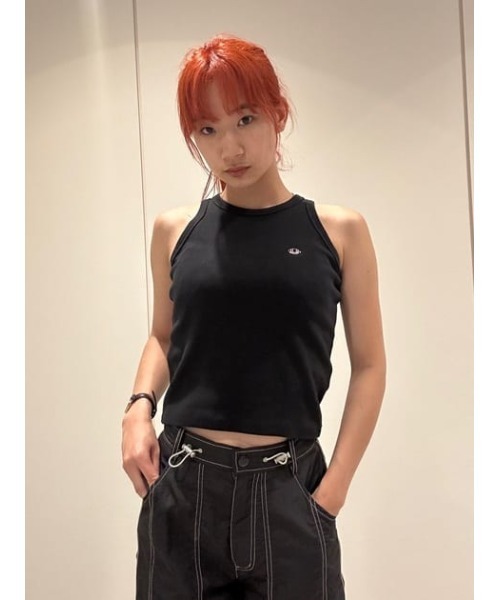「LAGUA GEM」 ノースリーブトップス FREE ホワイト レディース_画像9