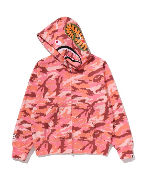 A BATHING APE アベイシングエイプ　パーカーカモ　ピンク　赤　М A BATHING APE（アベイシングエイプ） パーカー GLITCH WOODLAND CAMO