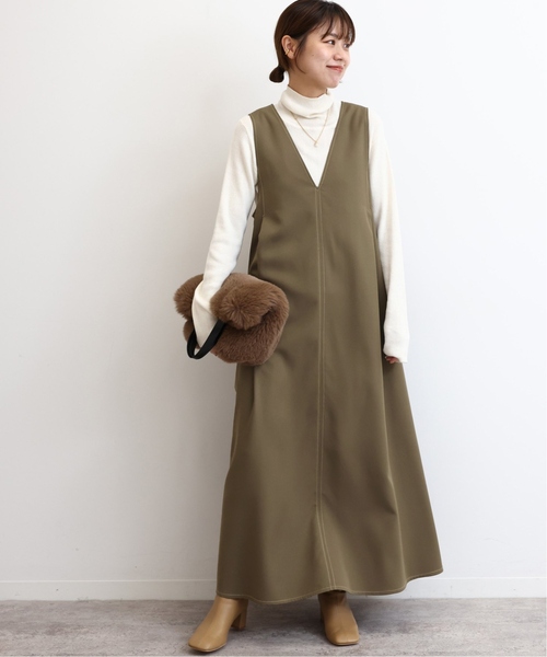 「JOURNAL STANDARD relume」 サロペットスカート FREE カーキ レディースの画像