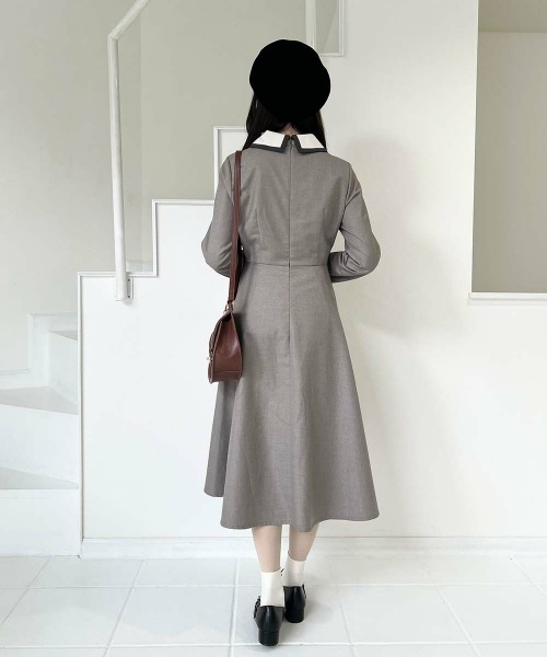 「F i.n.t」 長袖ワンピース FREE ベージュ レディース_画像9