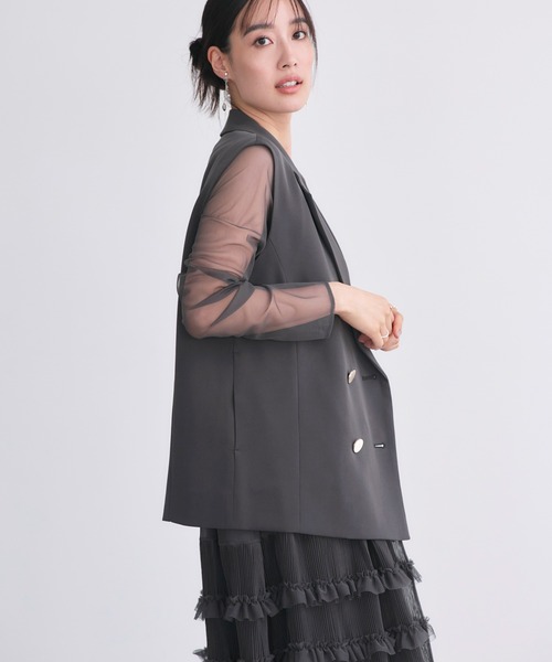 「RUIRUE BOUTIQUE」 長袖ワンピース L ブラック レディースの画像