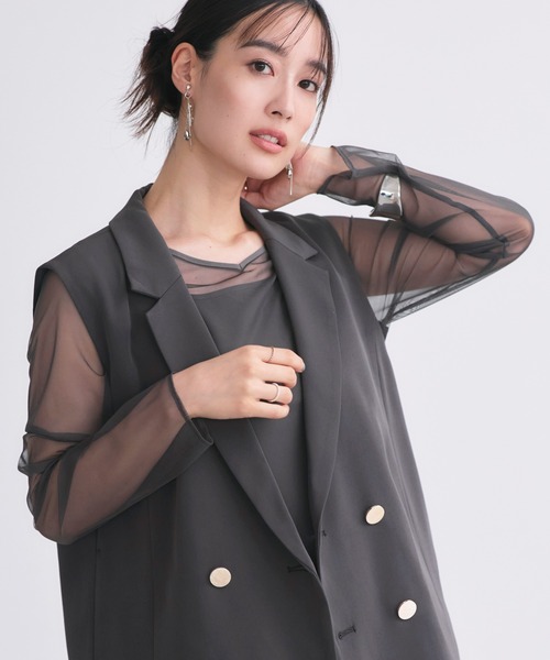 「RUIRUE BOUTIQUE」 長袖ワンピース L ブラック レディースの画像