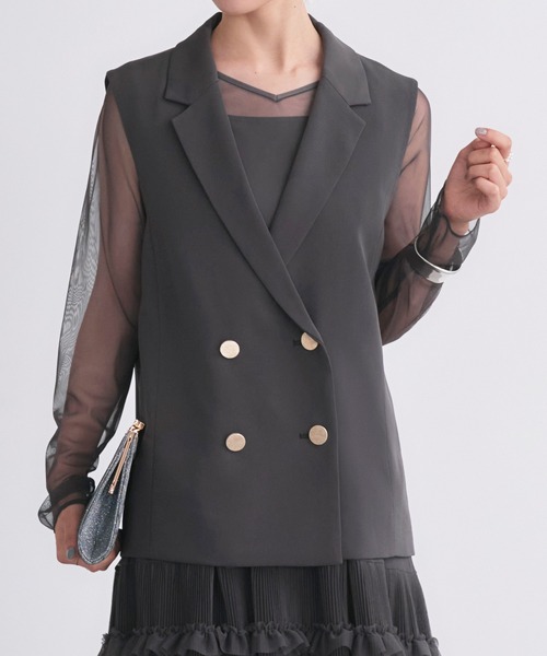 「RUIRUE BOUTIQUE」 長袖ワンピース L ブラック レディースの画像