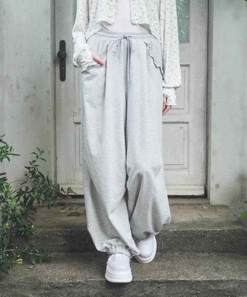 Lovilyn スウェットパンツ ジャージ 「初販即完」UVカットフリル