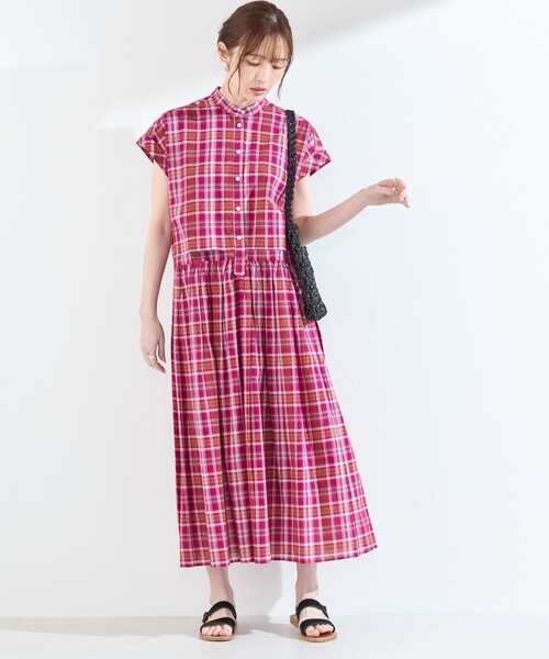 【新品】現行品人気　ワンピース半袖チェック110 SHIPS Colors（シップスカラーズ） ワンピース 半袖 SHIPS Colors