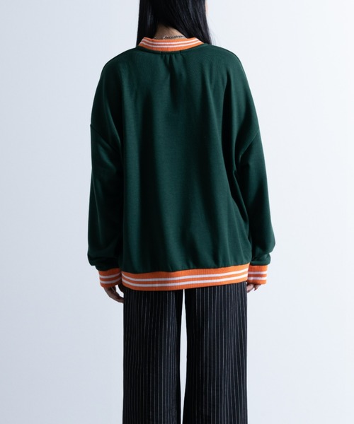 「NYLAUS」 スウェットカットソー LL ブラック メンズ_画像4