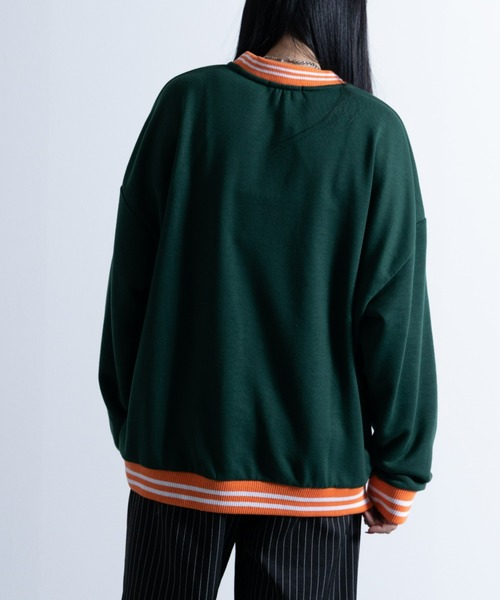 「NYLAUS」 スウェットカットソー LL ブラック メンズ_画像9