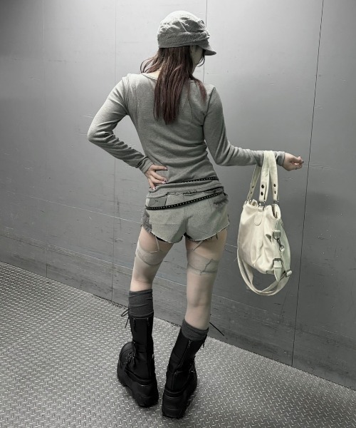 ショルダーバッグ 「Never mind the XU」2way faux leather bag