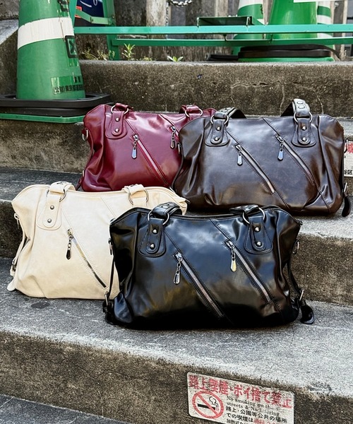 ショルダーバッグ 「Never mind the XU」2way faux leather bag