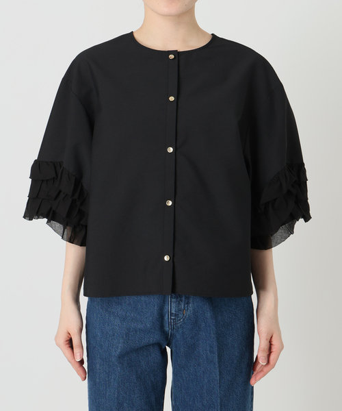 B.C STOCK（ベーセーストック） ブラウス シャツ 半袖 「追加」手洗い