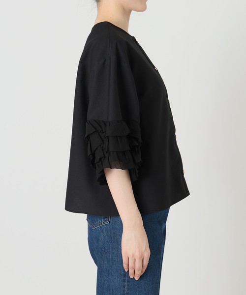 B.C STOCK（ベーセーストック） ブラウス シャツ 半袖 「追加」手洗い