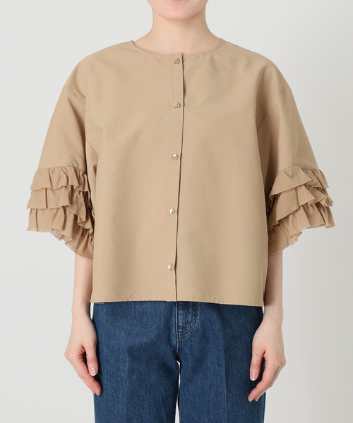 B.C STOCK（ベーセーストック） ブラウス シャツ 半袖 「追加」手洗い