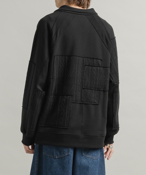 「Casper John」 スウェットカットソー X-SMALL ブラック メンズ_画像6