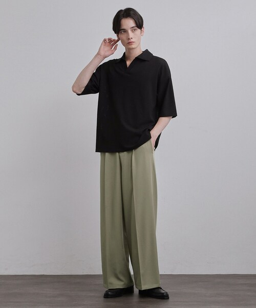 メンズ 【 新品 】 TAKEO KIKUCHI ブラウン 夏 スラックス LL 交渉可