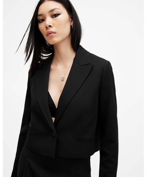 「ALLSAINTS」 テーラードジャケット 10 ブラック レディース_画像5