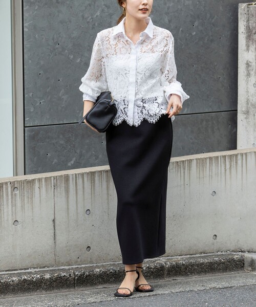 「NOLLEY'S」 長袖シャツ 38 ホワイト レディース_画像2
